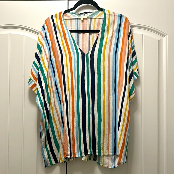 JODIFL Tops - Vertical Stripe Shirt - Large